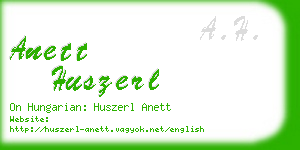 anett huszerl business card